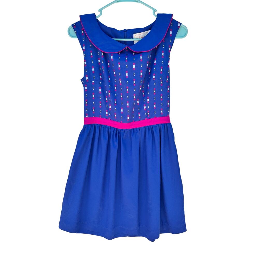 Anthropologie Madchen Gamine Dress Peter Pan Collar Size 2